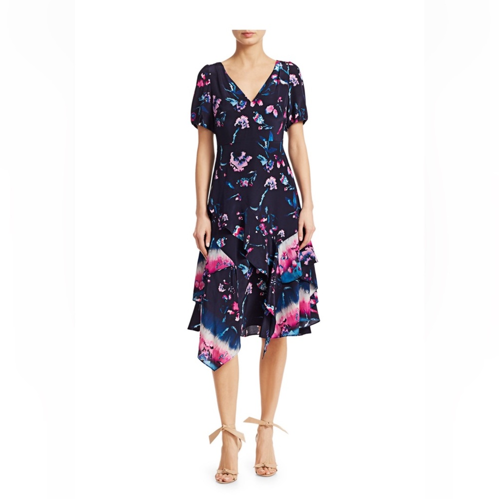 Tanya Taylor Estrella Floral Ruffle Dress 8